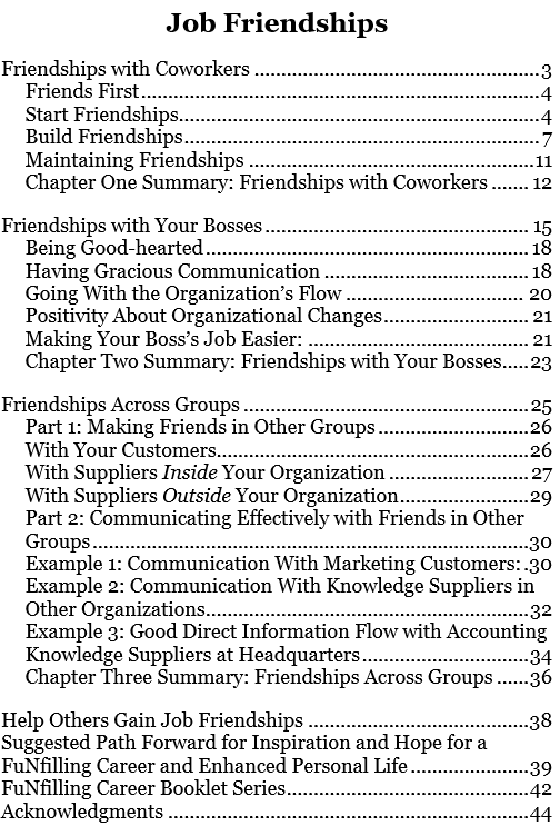Job Friendships indicator graphic
